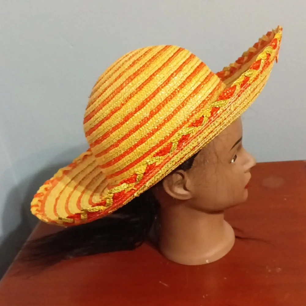 Street smart by Betmar women's orange green and tan summer hat 🌞⛱️